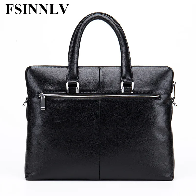 FSINNLV Высокое Качество Натуральная Кожа Мужчины Сумки Портфель Посыльного Crossbody
