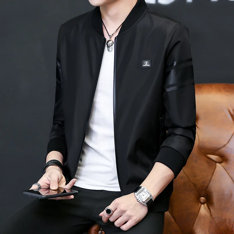 

New Spring Autumn Casual Bomber brand Jacket Male Baseball Men's windbreaker Solid Fashion Slim Men Jackets Coat dropshipping
