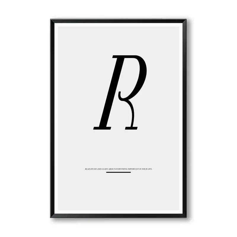 N~ Z DIY английского алфавита Правописание Простые современные декоративные плакат Холст Картина Книги по искусству печать плакат Настенный декор - Цвет: 5