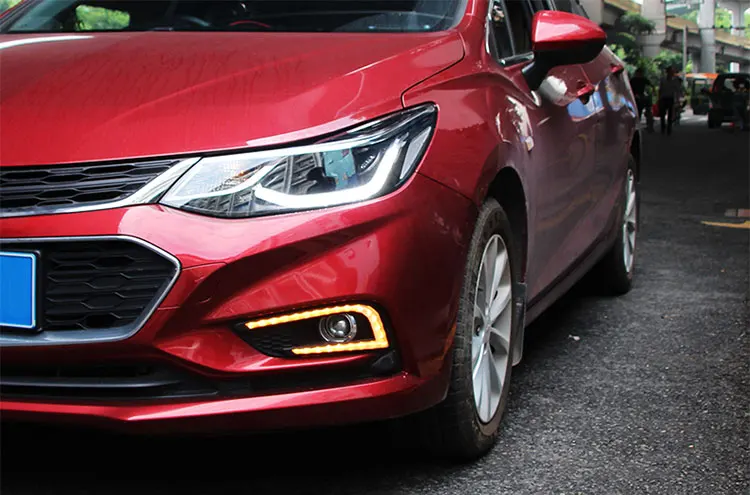2 шт. автомобильный стиль светодиодный фары для Chevrolet Cruze- для Cruze фара Объектив двойной луч H7 HID Xenon bi xenon объектив