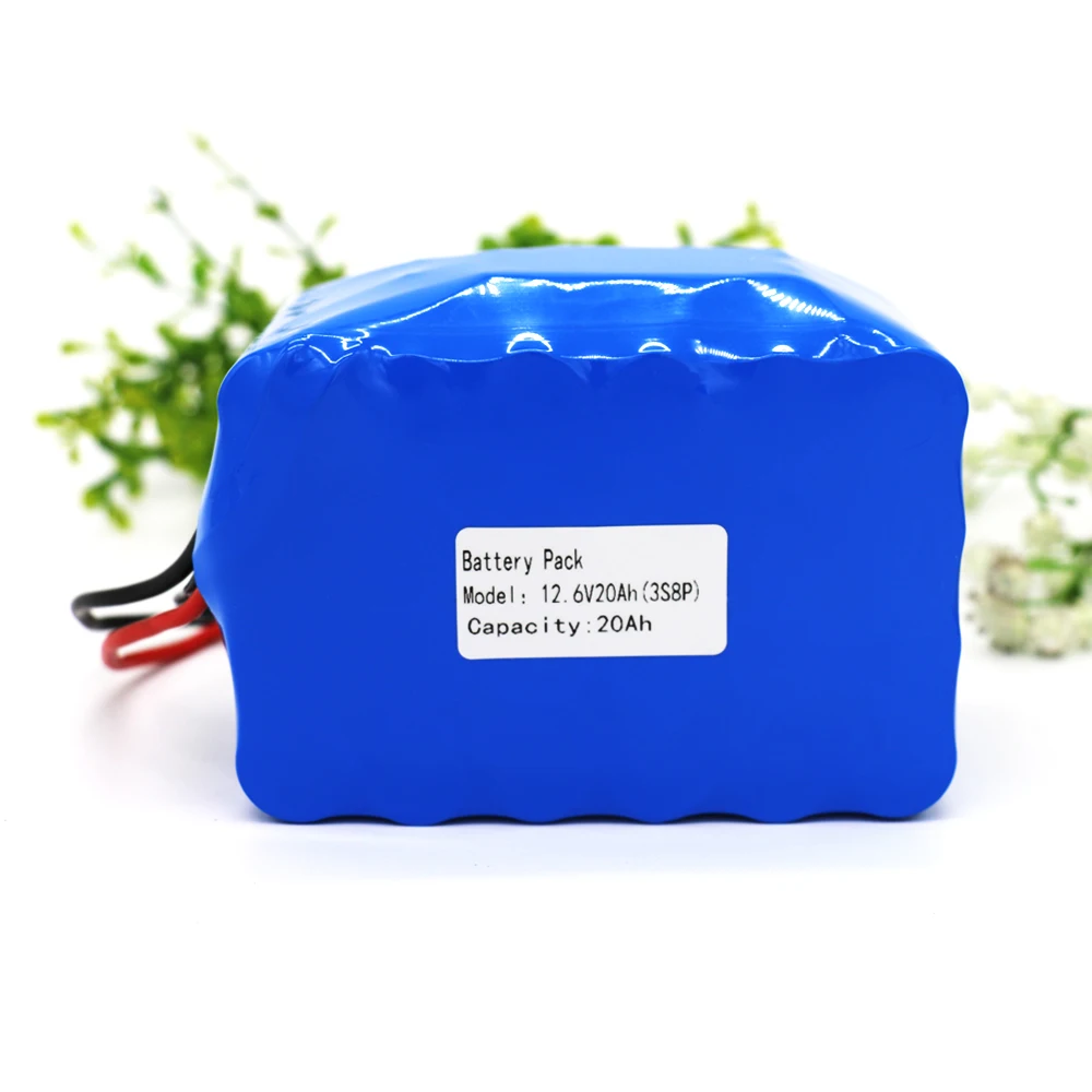 KLUOSI 12V батарея высокой мощности 3S8P 11.1V12.6V20Ah литий-ионный аккумулятор с 60A баланс BMS для инвертора/осмотра автомобиля
