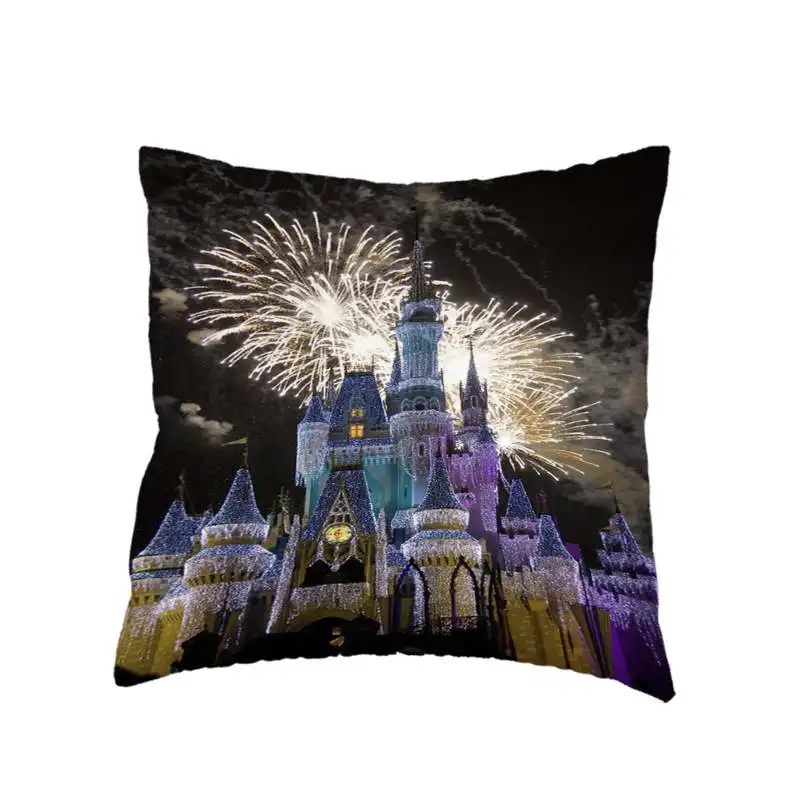Мечта Замок шаблон Наволочка 17*17 дюймов Красивая Принцесса Тыква светильник