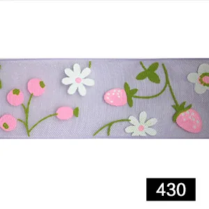 Лента из органзы яркий дизайн 1 дюйм 25 мм подарок для рукоделия бант волос одежда