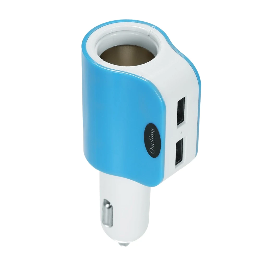 Автомобильное зарядное устройство DC 12/24 в автомобильное с двумя usb-портами 1/2 1 А