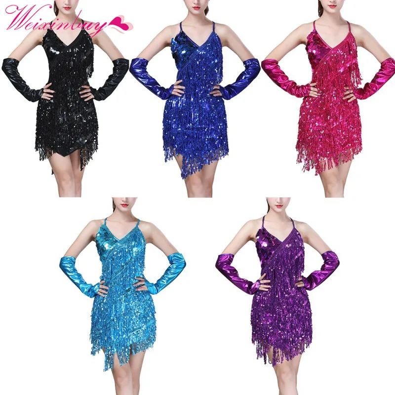 Платье для выступлений и латиноамериканских танцев девочек модное платье на