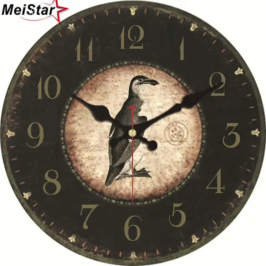 Настенные часы MEISTAR тихие украшения для гостиной кабинета кухни комнаты с