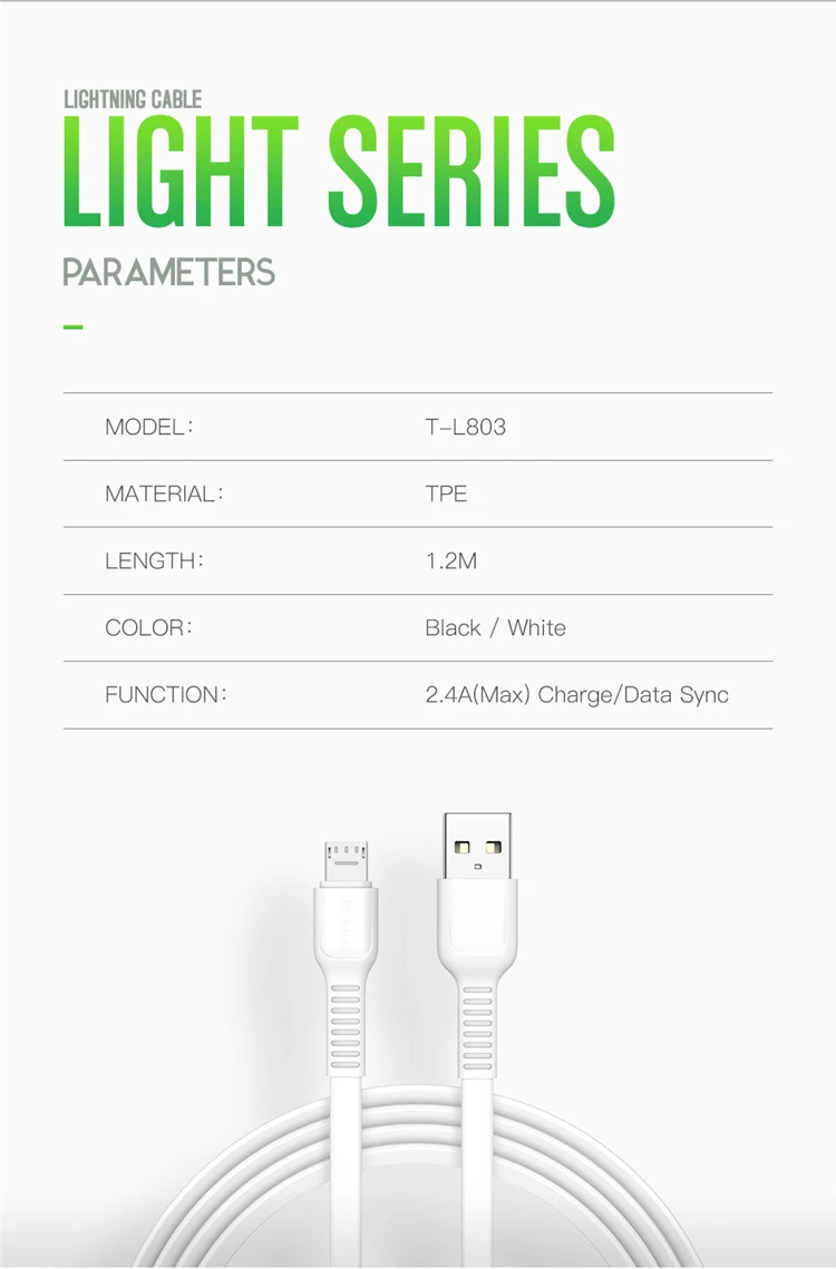 T-phox Micro USB кабель 2.4A Быстрая зарядка USB кабель для передачи данных мобильный телефон зарядный кабель для samsung huawei htc USB Micro кабель