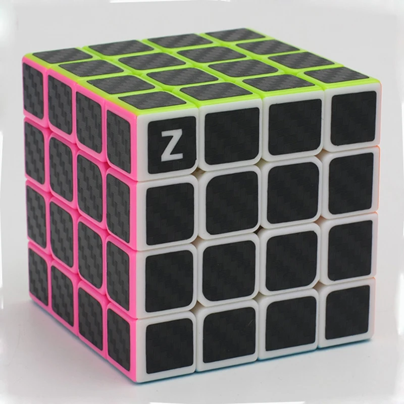 Zcube Magic Cube 4x4x4 углерода волокно стикеры высокое качество Professional скорость