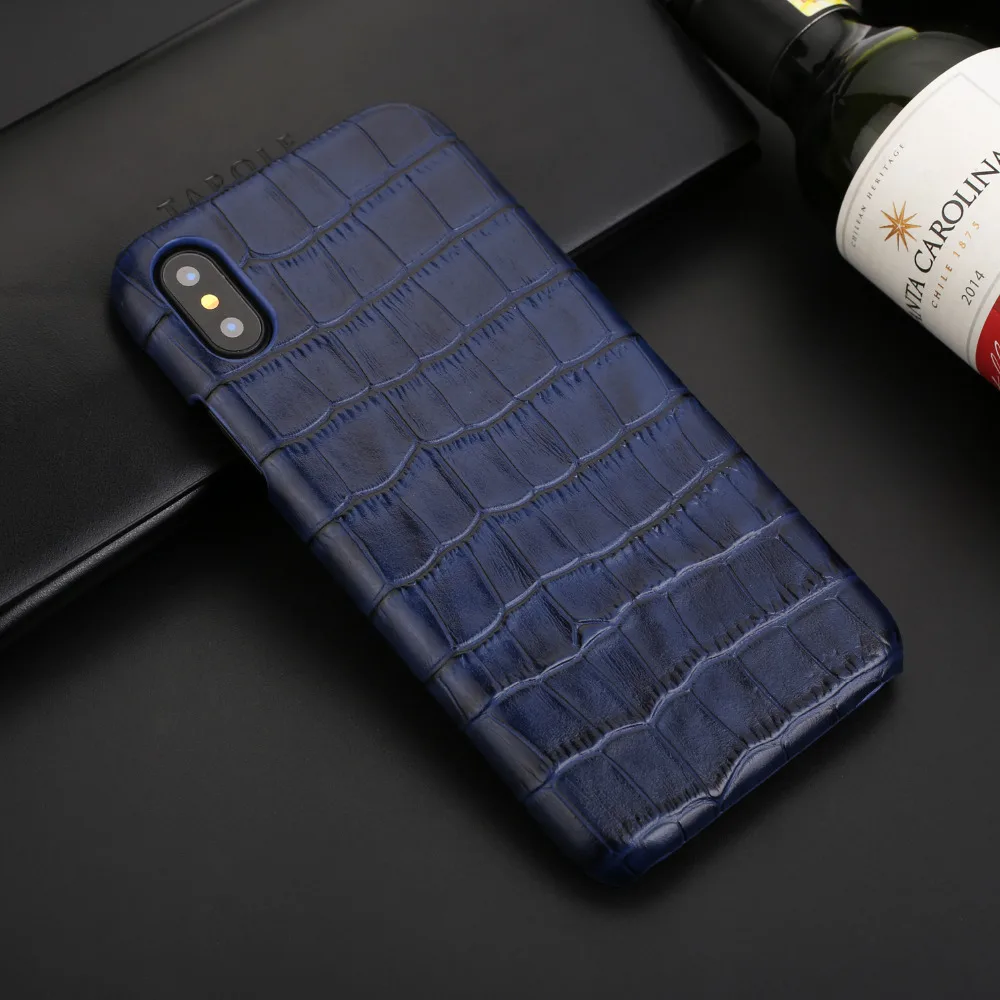 CYBORIS модная 3D задняя крышка из натуральной кожи крокодила для iphone X 5 8 &quotРоскошные