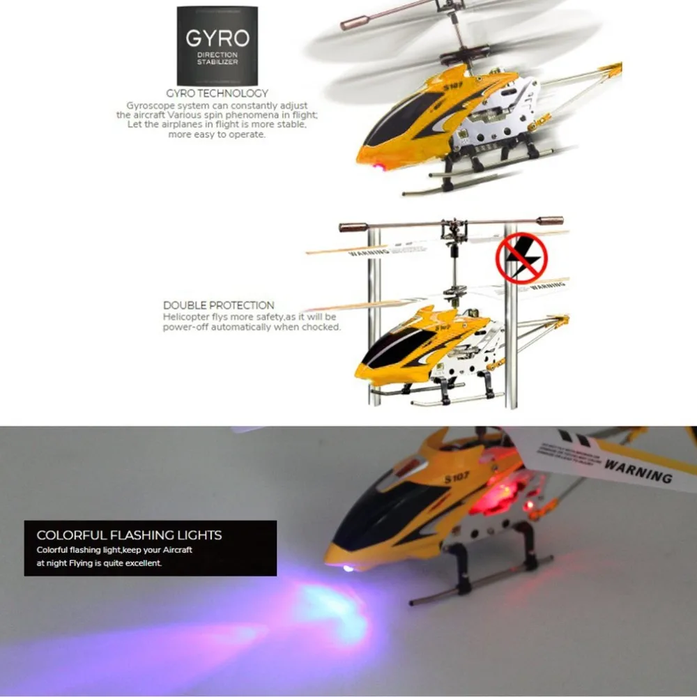 Оригинальный Syma S107G гироскоп Металл инфракрасное радио 3CH мини вертолет RC пульт