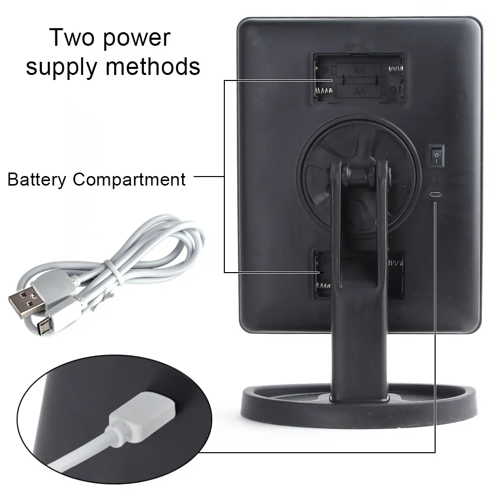 Светодиодный светильник с сенсорным экраном 16/22 зеркало для макияжа 10 кратным