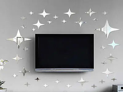 39 шт. Мерцающие Звезды Потолочный декор Кристалл светоотражающий DIY зеркальный