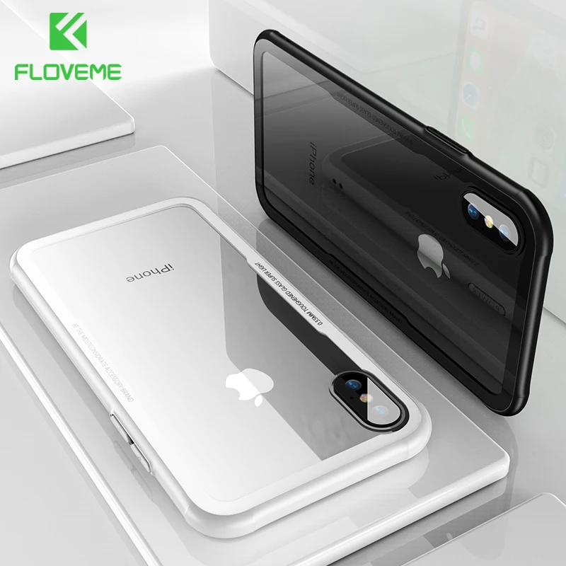 FLOVEME чехол для телефона из закаленного стекла iPhone12 X Xs прозрачное защитное стекло