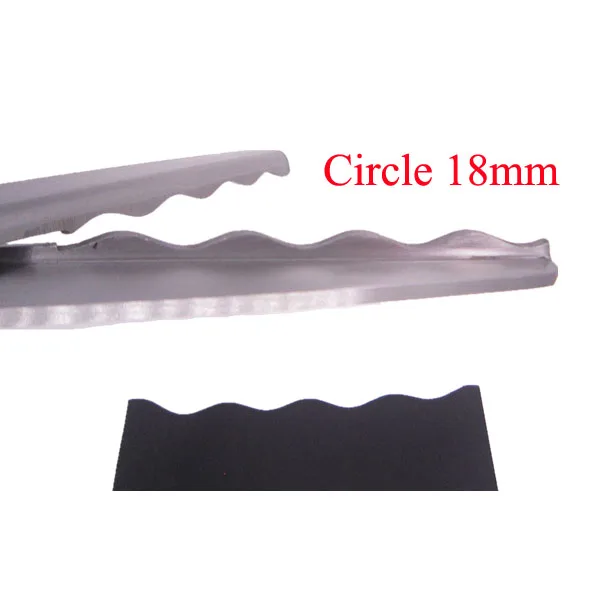 Circle 18mm 23,5 см зиг-заг швейная резка портновские ножницы пинкинг ножницы Кожа ремесло ткань обивка инструмент текстиль деним - Цвет: Circle 18mm