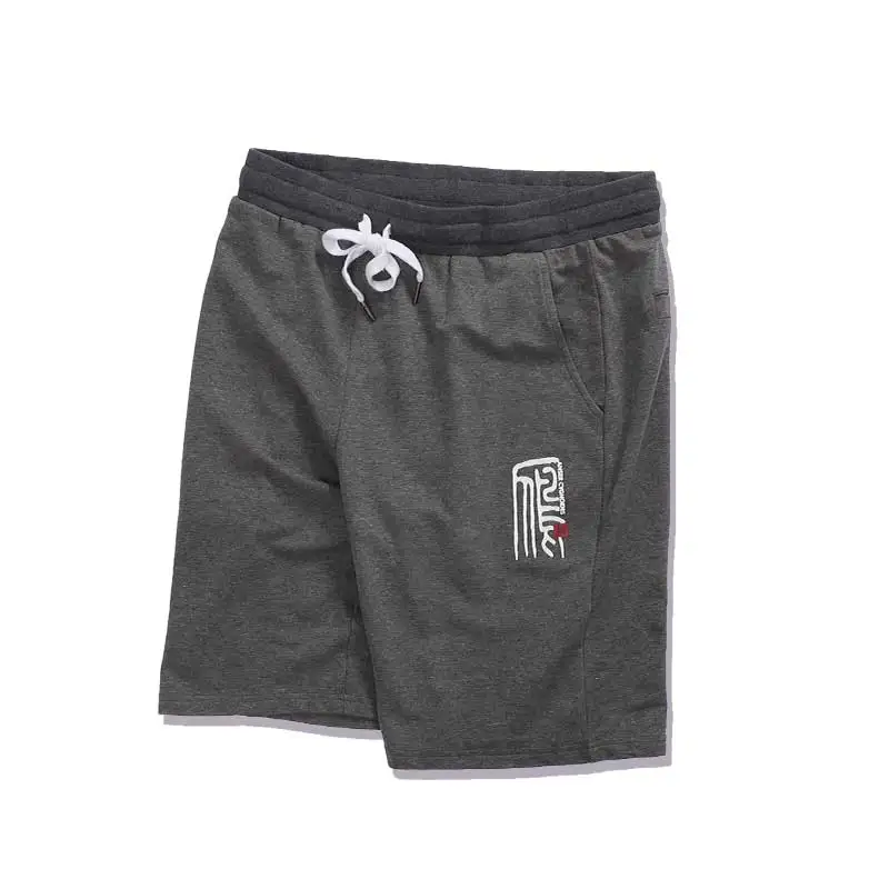 Мужские свободные хлопковые шорты для бега летние Стрейчевые тонкие Слаксы с