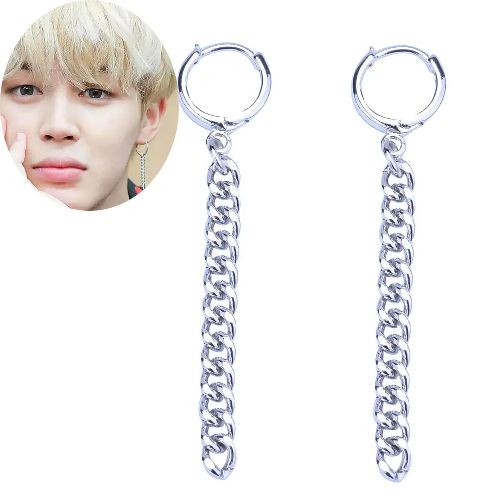 Новые корейские рождественские серьги Kwastje Oorbellen Mannen Vrouwen JIMIN Oorknopjes Statement Sieraden