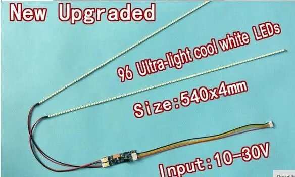 20PCS Free Shipping 540mm Adjustable brightness CCFL led backlight strip kit,Update 24inch lcd monitor to led bakclight