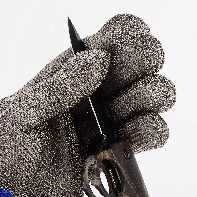 5 шт./лот защитные перчатки из нержавеющей стали с металлической сеткой дышащие