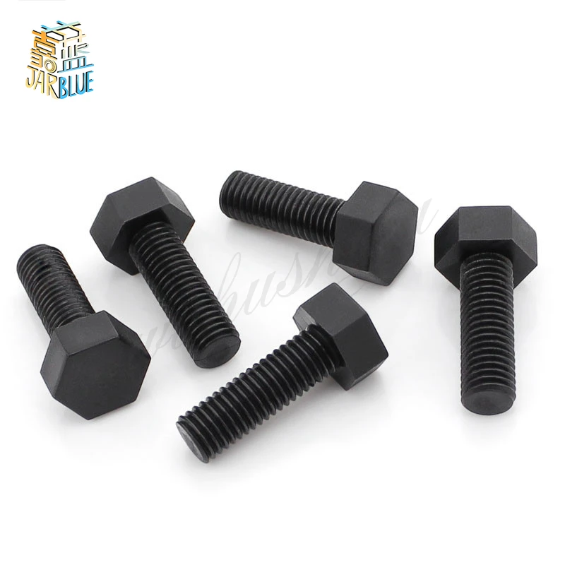 10PCS-M6*10/12/15/20/25/30/35/40/50 мм черный нейлон болты с шестигранной головкой, соответствующие стандартам Американского общества/Пластик Винты/шестиугольник нейлоновое винта