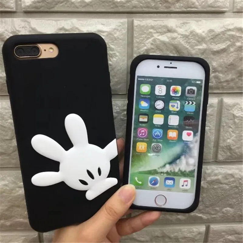 Модные Милые 3D Мультяшные Митч-Маус ручной работы с бантом силикагель чехлы для