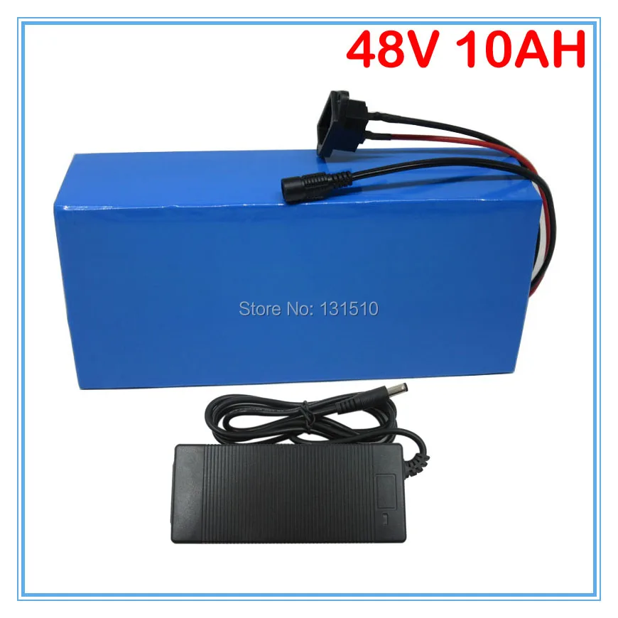 Таможенная пошлина 48V литиевая батарея 48V 10AH батарея для электрического велосипеда 48V E-Scooter Батарея 15A BMS 54,6 V 2A зарядное устройство