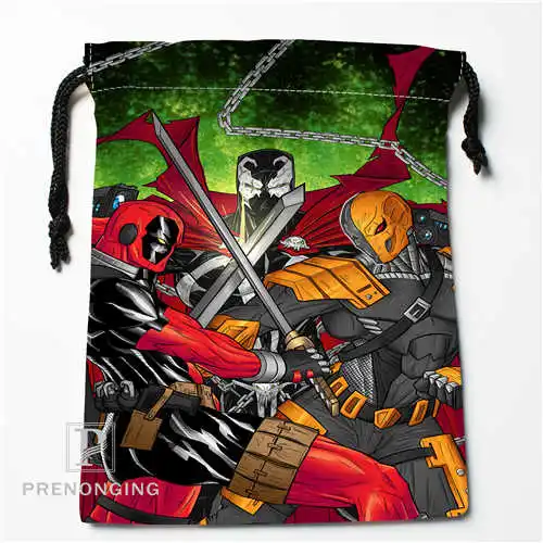 Drawstring Bags Пользовательские Дэдпул мешки Drawstring печати для хранения мода путешествия мини-сумка Плавание Пеший Туризм игрушки мешок Размеры 18x22 см#171208-02 - Цвет: Drawstring Bags