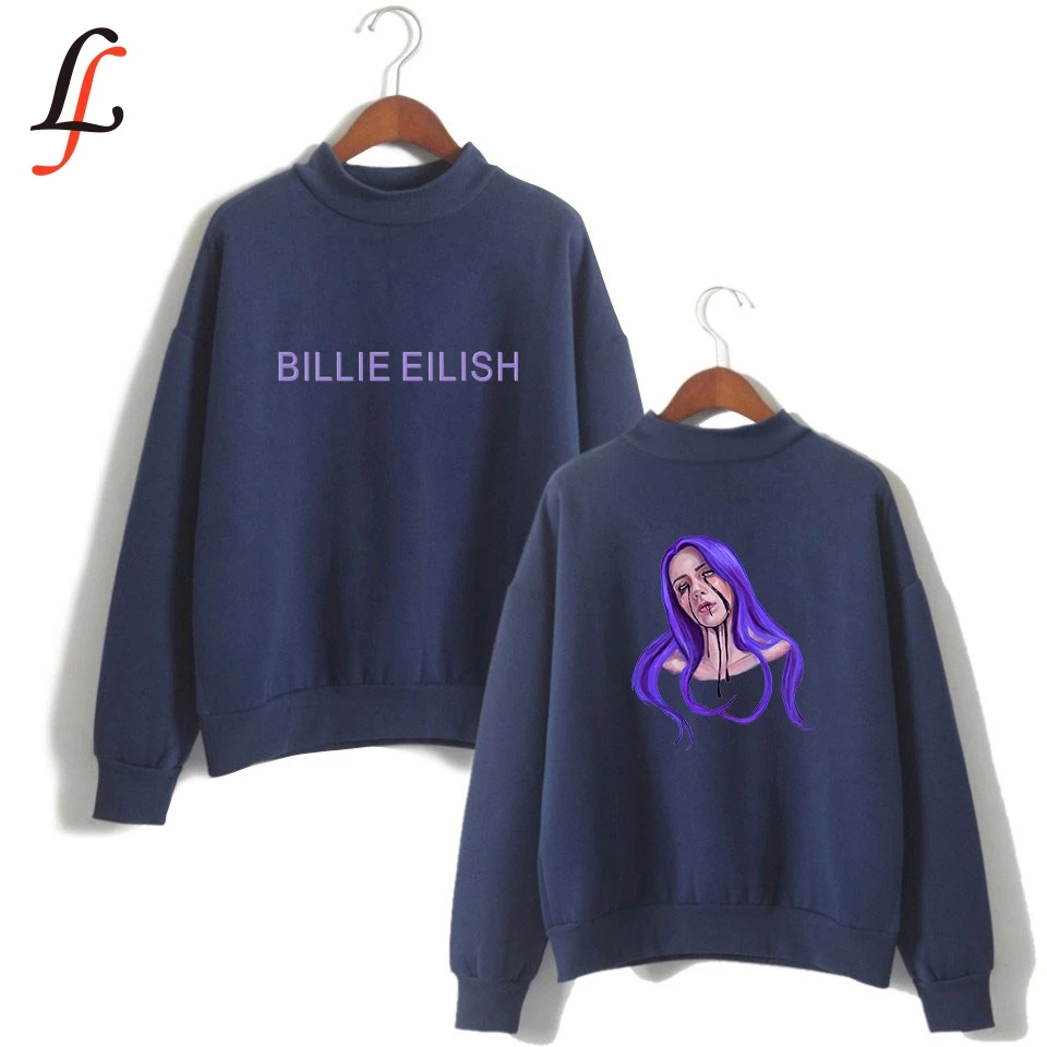 Billie Eilish водолазка толстовки Kpop Harajuku Женская одежда оверсайз хип-хоп Bangtan Одежда для мальчиков Новая мода