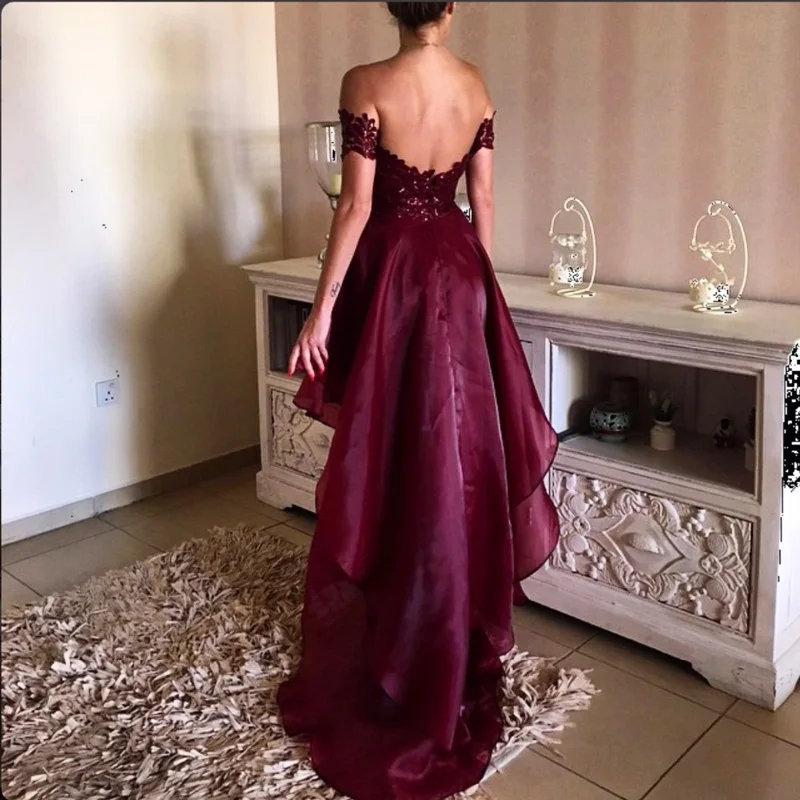 Бургундское женское платье для выпускного вечера из органзы, Vestido de Noiva, элегантное платье для выпускного вечера, дня рождения, торжественное платье макси с открытой спиной, винтажное платье