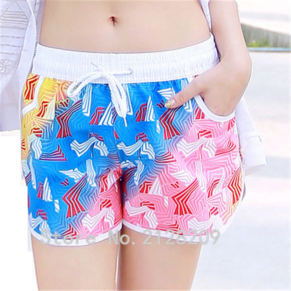 SEASLEAM Quick Dry Женщины Шорты Купальник Марка Лето Купальники Пляжные Гидрокостюм Для