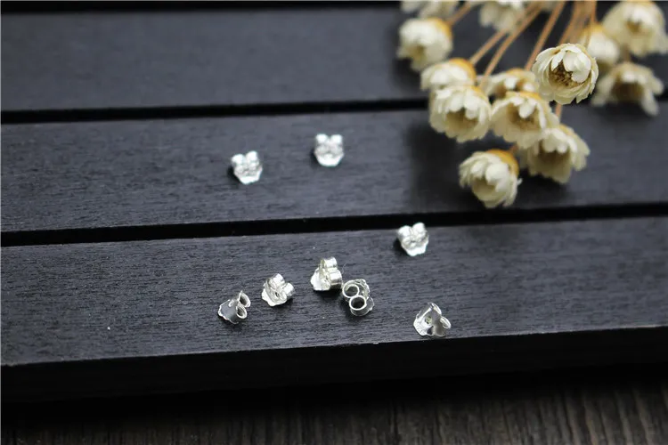 Серебряные аксессуары S925 стерлингового серебра DIY серьги затычки для ушей