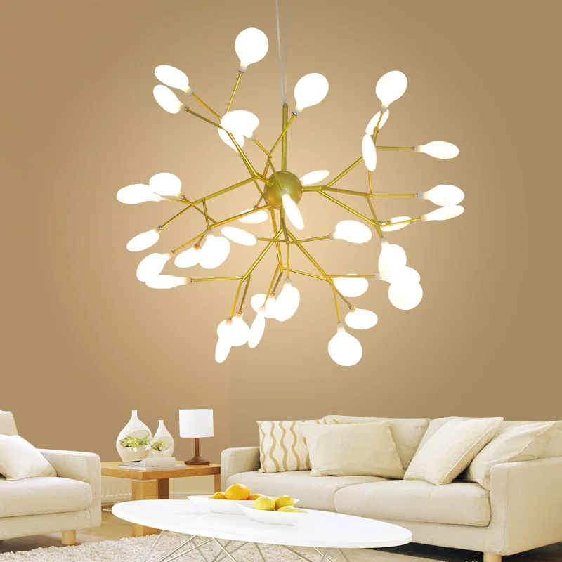 Креативная Подвесная лампа в виде листвы дерева светлячок подвесные светильники