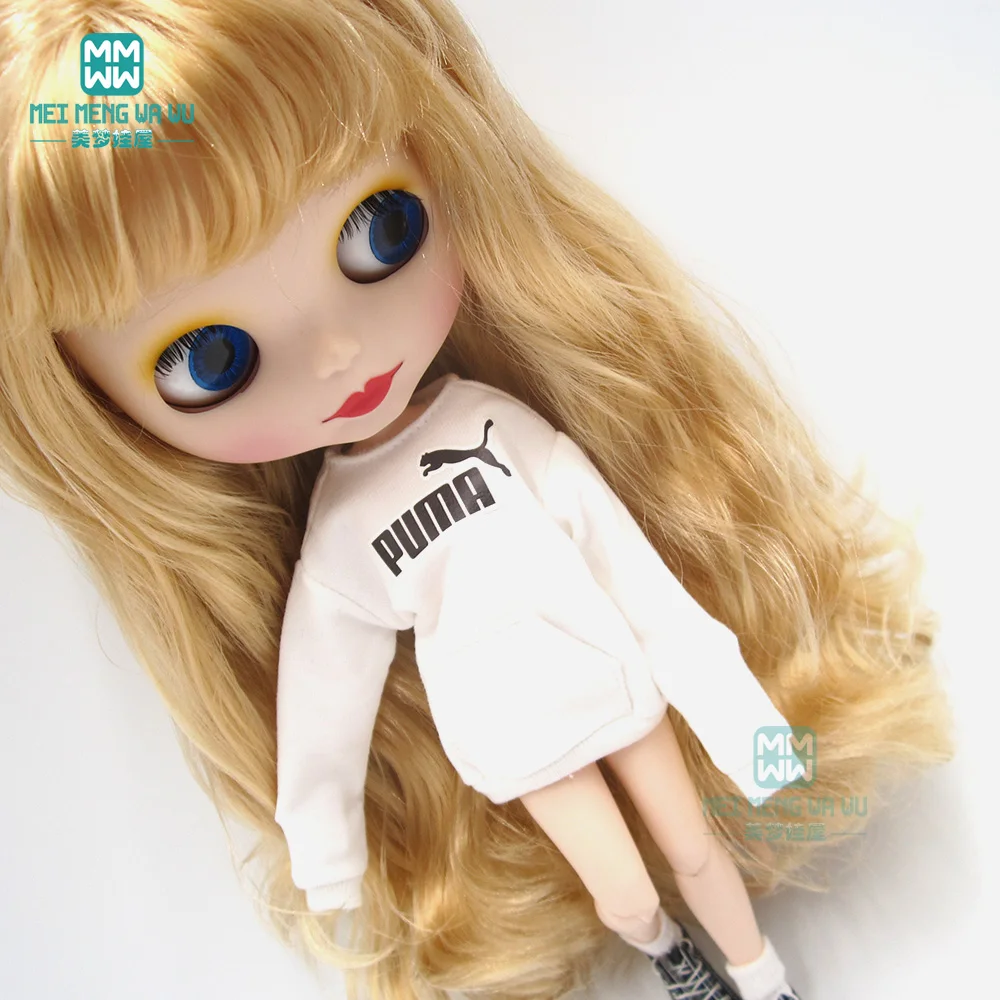 Blyth кукольная одежда модная толстовка с капюшоном и надписью для blyth azone ob24 1/6 аксессуары для кукол