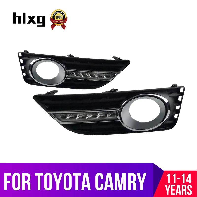 Hlxg 6 светодиодный дневный светильник DRL для Toyota Camry 2011 2012 2013 2014 12 В Автомобильный
