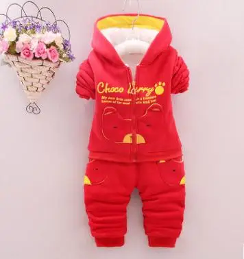 Детская одежда с милым медведем коллекция 2018 года осенне-зимний комплект одежды