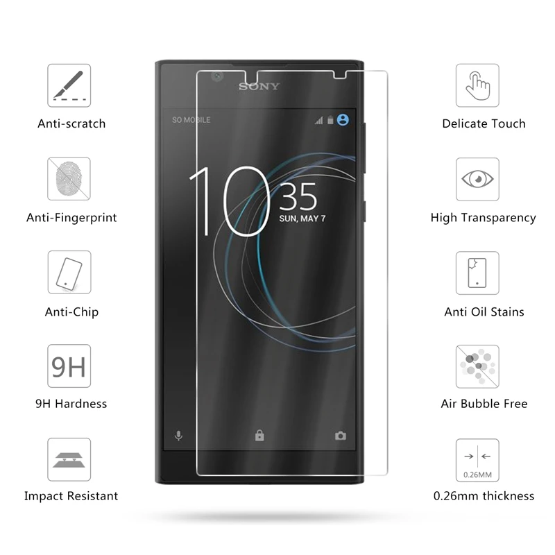 Защитное стекло для Sony Xperia L1 L2 закаленное Защита экрана защитная пленка из фольги