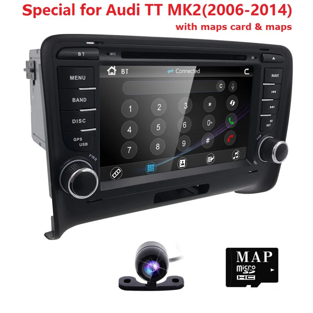 7&quotdouble din Autoradio 2 For AUDI TT MK2 Multimedia Car Stereo Radio GPS 2006 2007 2008 2009 2010 2011 2012 2013 2014 3G BT |