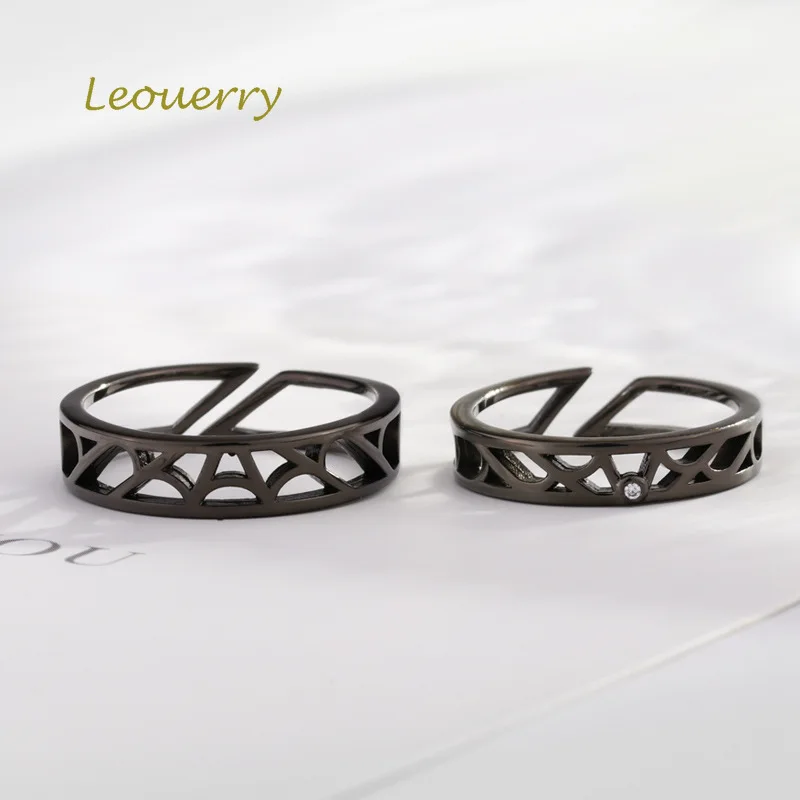 Leouerry * глубокий любовь 925 пробы серебряные кольца пара Творческий паук