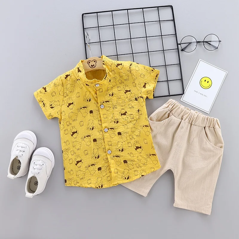 2 шт./комплект футболка с коротким рукавом и шорты мультяшным принтом | Мать