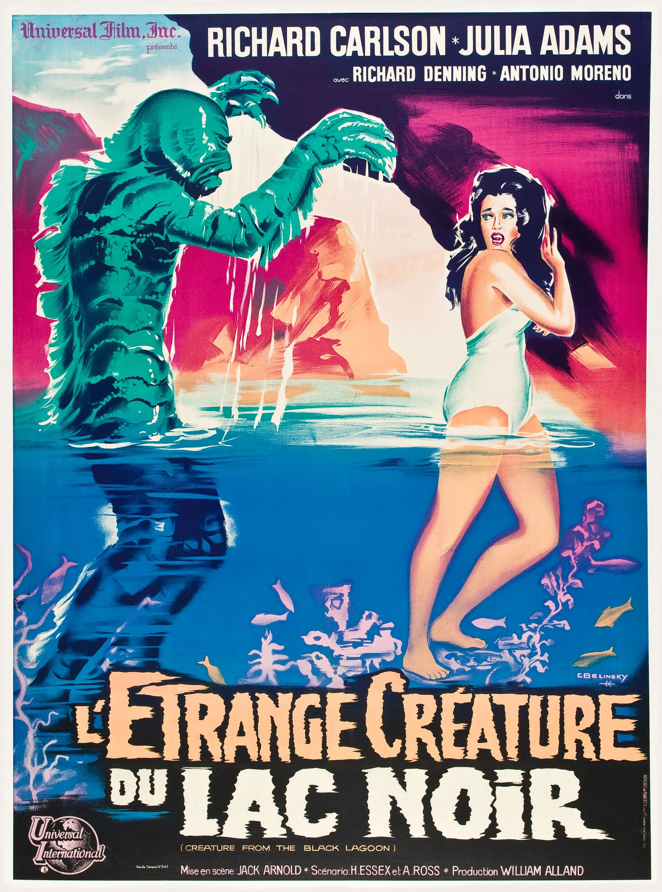Germany Creature from the Black Lagoon (1954) Sci-Fi Movie Film Retro Vintage Kraft Poster Canvas Wall Sticker Home Decor | Дом и сад