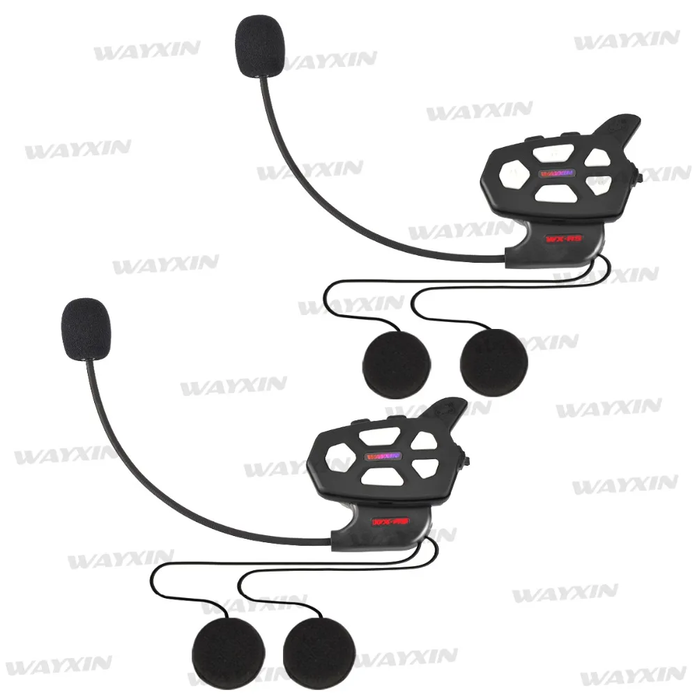Bluetooth Интерком WAYXIN R5 для мотоцикла 1000 м 2 шт.|intercom 1000m|moto bluetoothmotorcycle bluetooth |