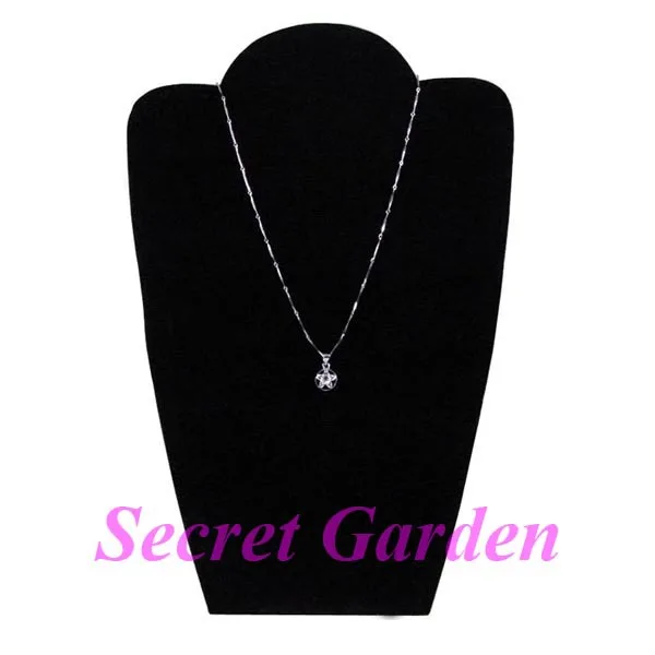 

TONVIC 2 Velvet Black Necklace Pendant Jewelry Display Stand Board Factory