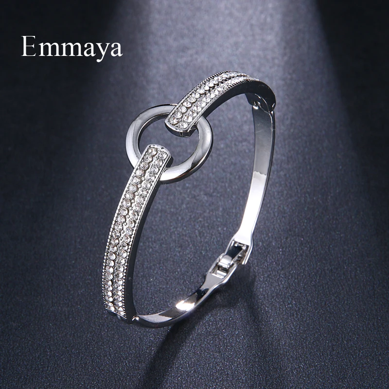 Модные эффектные золотистые браслеты Emmaya для женщин модные с фианитами и