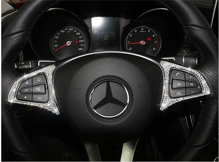 Автомобильный руль кнопка украшения накладка автомобиля Стайлинг для Mercedes Benz GLC