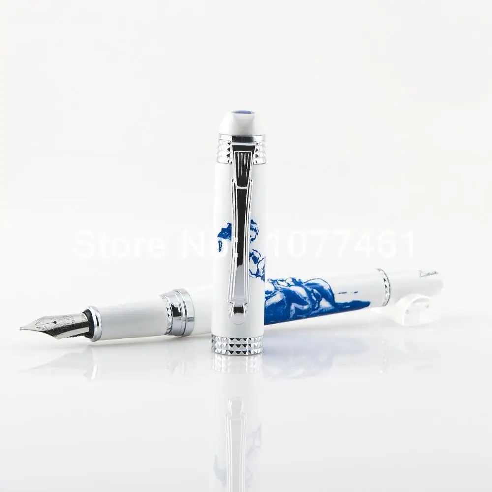 

Free shipping Picasso fountain pen 926 classical Black and gold fountain pen white ink pen with original gift box