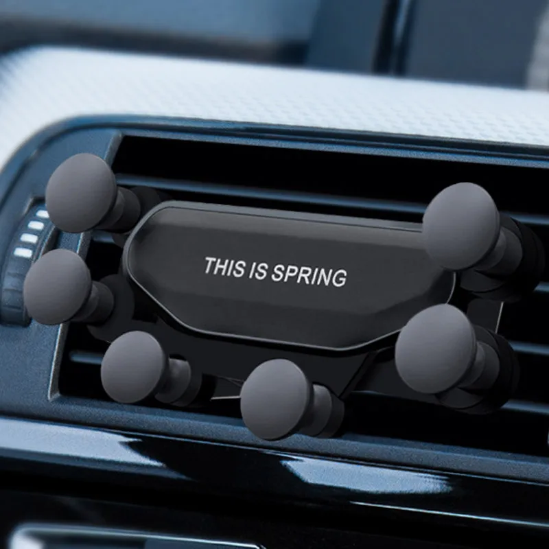 Car Phone Holder Обновленный Автомобильный держатель для телефона, Гравитационный кронштейн, противоскользящий автомобильный держатель на вентиляционное отверстие, поддержка телефонов, поддержка автомобильного телефона, автомобильные аксессуары для интерьера - Цвет: Car Phone Holder