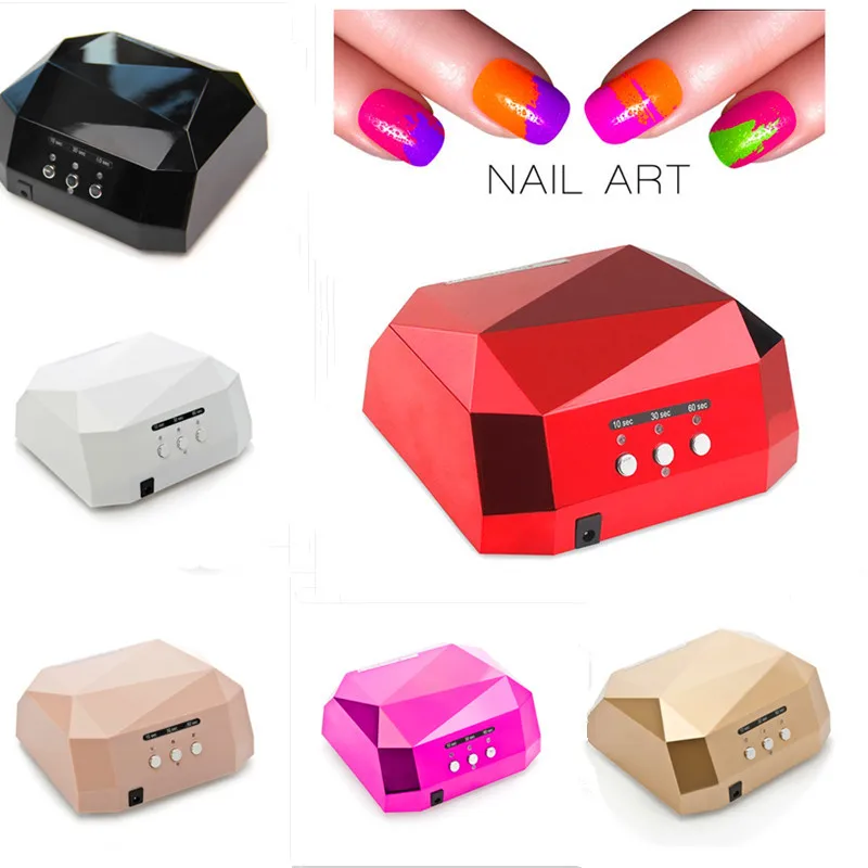 

UVLED Lamp Nail Dryer Nail Lamp Diamond Shaped Long Life 36W LED CCFL Curing for UV Gel Nails Polish Nail Art Tools