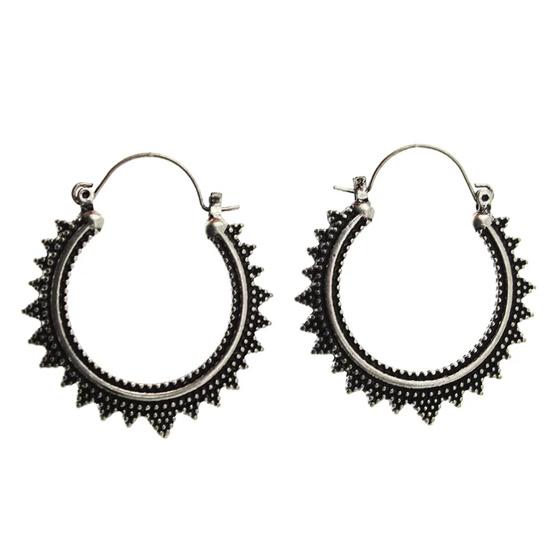 Trusta Женские Модные Винтажные Золотые/серебряные серьги-кольца Уникальные ретро