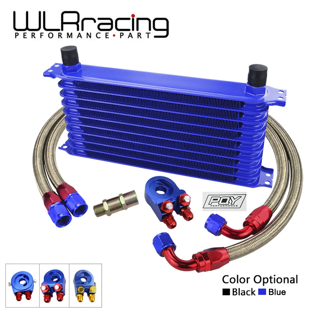 WLR универсальный набор масляных охладителей 10 рядов + адаптер для масляного