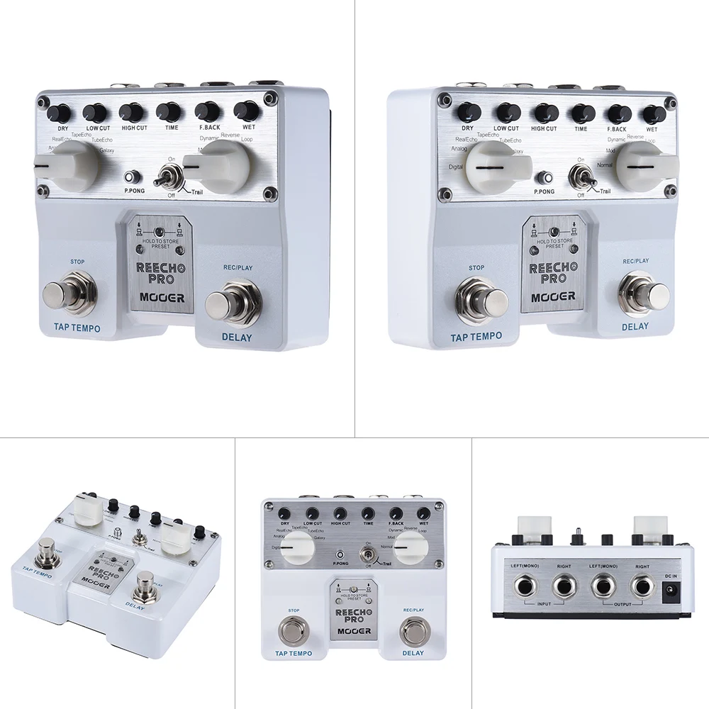 MOOER Reecho Pro цифровой гитарные педали с эффектом Delay Twin ножная педаль 6 эффектов