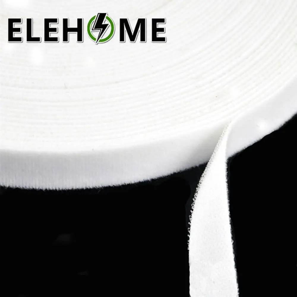 white 5m 10 мм* 5 м крюк и петля кабельные стяжки компьютерный кабель для передачи Данных Ремешок сетевой нейлоновый кабель стяжки красочные XF30 - Цвет: white 5m
